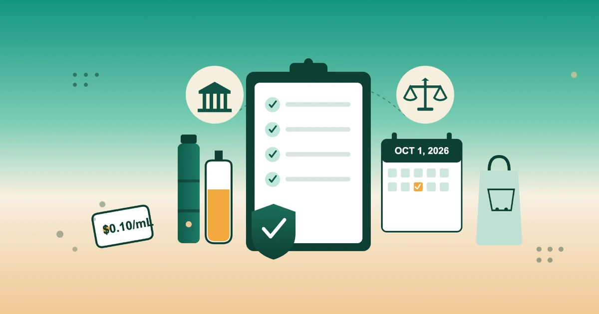 Alabama vapor products excise tax compliance checklist, $0.10 per mL rate, October 1 2026
