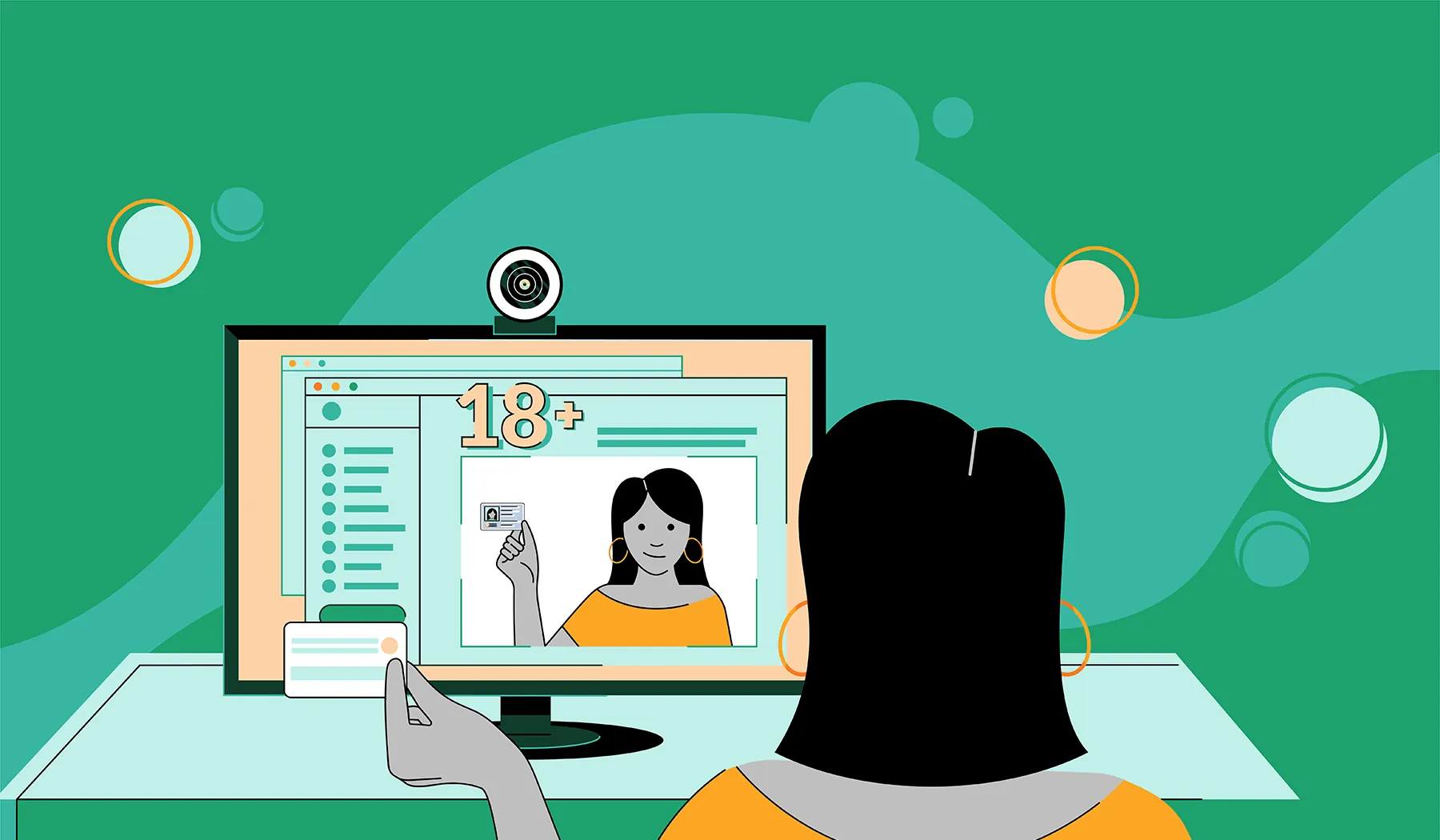 User verifying age on social media site to comply with COPPA 2.0, KOSA, and State Laws.