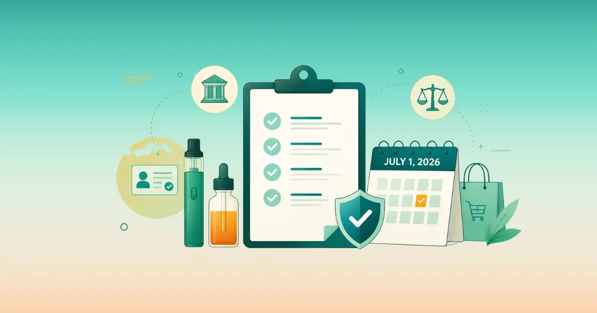 Nicotine regulations july 2026 compliance