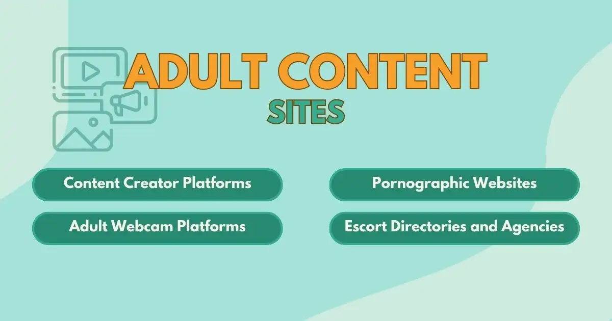 Types of adult content sites list.