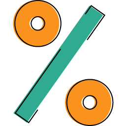 Percentage symbol indicating how excise taxes are calculated in ecommerce transactions, ensuring accurate financial compliance.