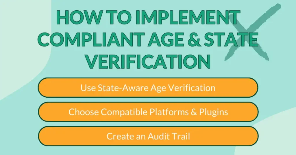 How to implement compliant age & state verification graphics.